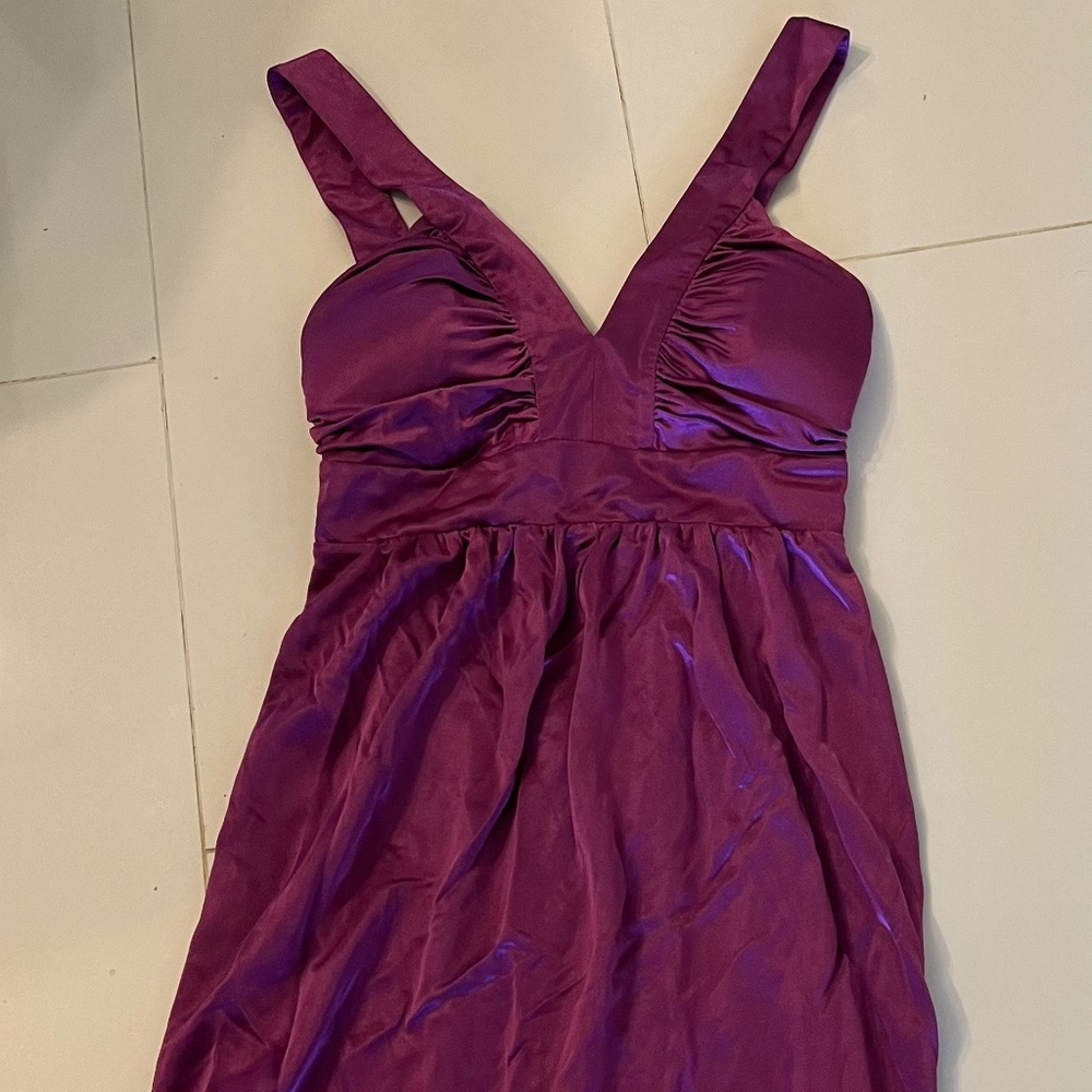 NWT Purple Sateen Mini Dress size 2